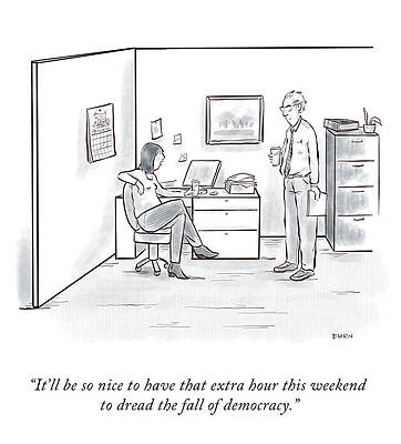 Clock Drawing - That Extra Hour by Teresa Burns Parkhurst