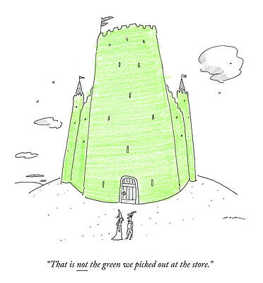 Shade Wall Art featuring the drawing That Is Not The Green We Picked by Michael Maslin