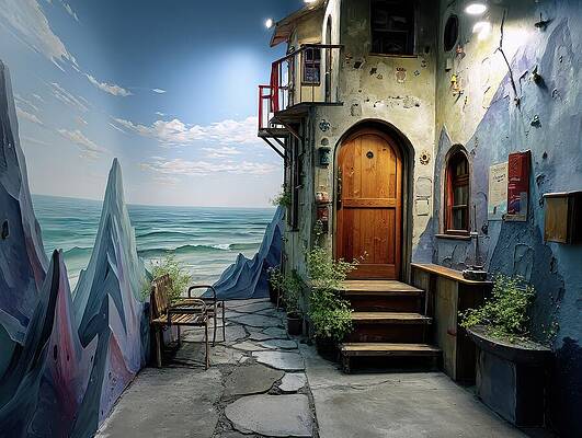 Coastal Fantasy House Digital Art