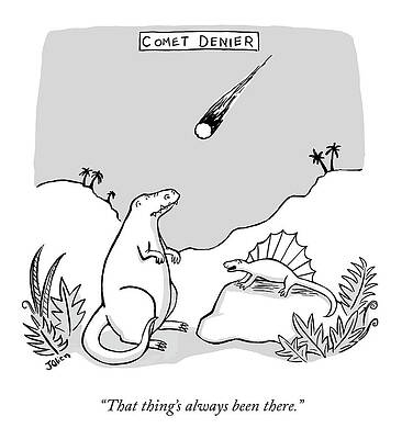 Comet Denier Cartoon Wall Art