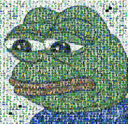 Wall Art featuring the digital art The 1000 Faces Of Pepe The Frog by Antonios Valamontes