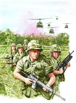 America Painting - The 1960s - The Vietnam War by Paul and Chris Calle