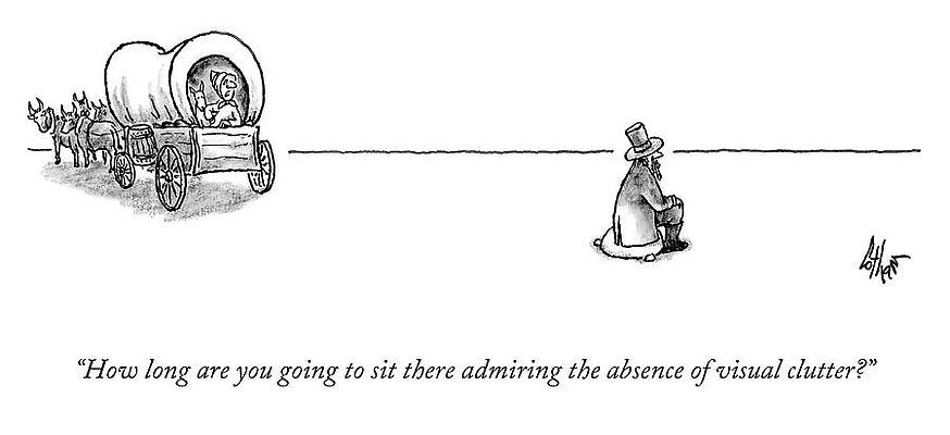 Simple Drawing - The Absence Of Visual Clutter by Frank Cotham