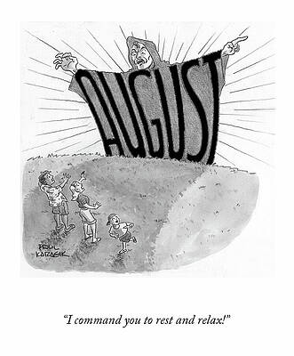 Rest Drawing - The August Command by Paul Karasik