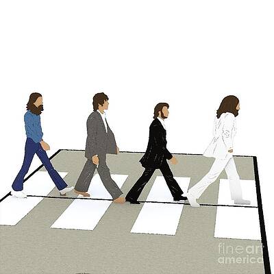London Digital Art - The Beatles Abbey Road #2 by Antonios Valamontes