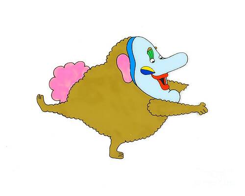 Paul Mccartney Wall Art featuring the digital art The Beatles- An Original Production Animation Cel Of Jeremy Hillary Boob Ph.D. From Yellow Submarine by Antonios Valamontes