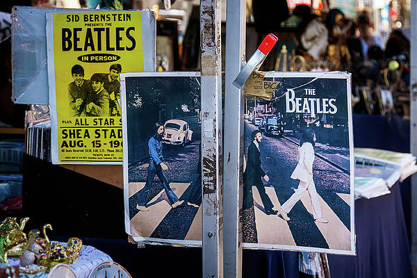 Wall Art featuring the photograph The Beatles At Flea Market by Tatiana Travelways