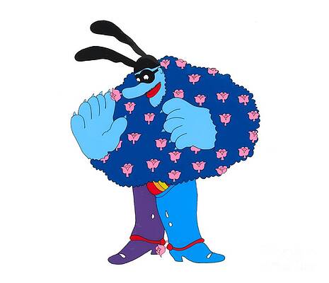 Paul Mccartney Wall Art featuring the digital art The Beatles - Three Original Production Animation Cels Of The Chief Blue Meanie #1 by Antonios Valamontes