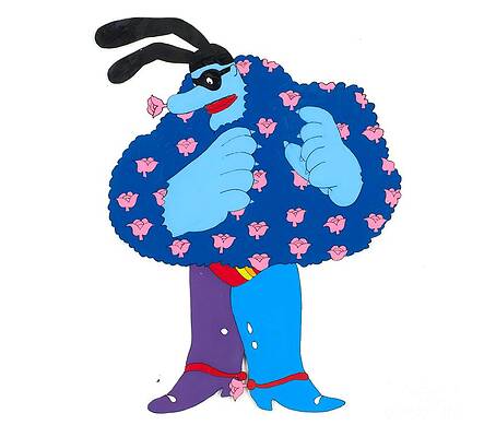 Paul Mccartney Wall Art featuring the digital art The Beatles - Three Original Production Animation Cels Of The Chief Blue Meanie #2 by Antonios Valamontes