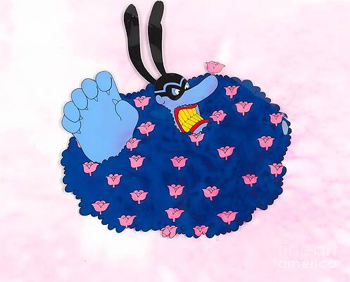 Paul Mccartney Wall Art featuring the digital art The Beatles - Three Original Production Animation Cels Of The Chief Blue Meanie #3 by Antonios Valamontes