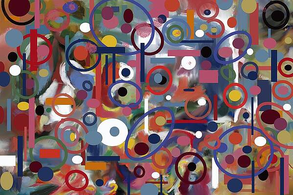Chaotic Painting - The Beginning by Sonja Kraft