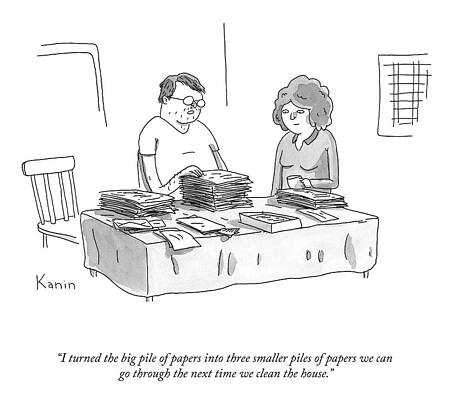 Organizing Home Paperwork Drawing