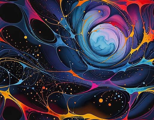 Abstract Wall Art featuring the digital art The Bigger Picture by Eris And AI