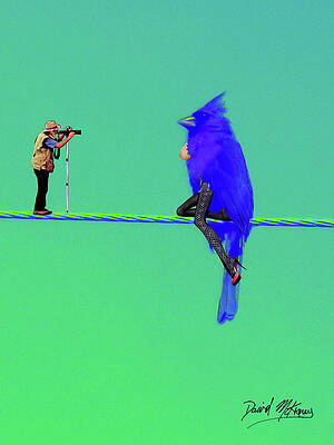 Wall Art featuring the digital art The Bird Watcher by David McKinney