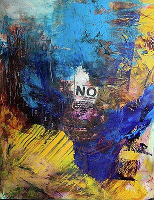 Wall Art featuring the painting The Blue Against by Rodney Frederickson