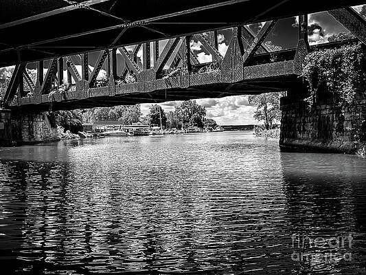 Architecture Wall Art featuring the photograph The Bridge Over The Seneca River by William Norton