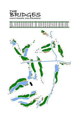 Wall Art featuring the digital art The Bridges by Flop Shot Studio