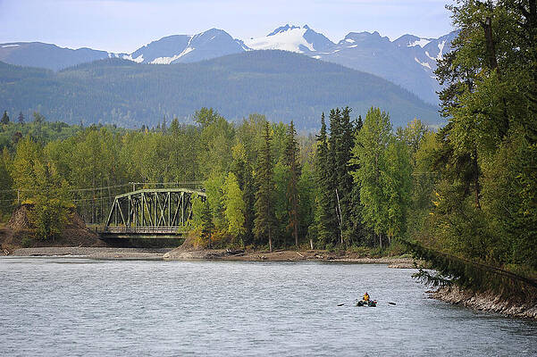 Nature Scene with Mountain Bridge Wall Art