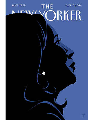 New Yorker Cover with Silhouette Wall Art