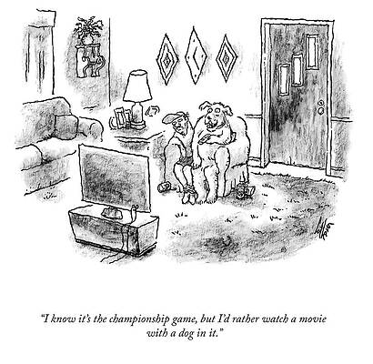 Remote Wall Art featuring the drawing The Championship Game by Frank Cotham