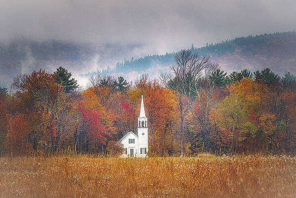 Wall Art featuring the photograph The Chapel In Wonalancet by Penny Polakoff