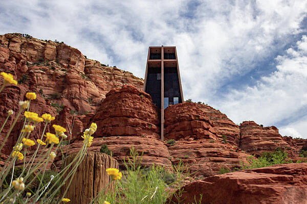 Serene Wall Art featuring the photograph The Chapel Of The Holy Cross 6 by Cindy Robinson