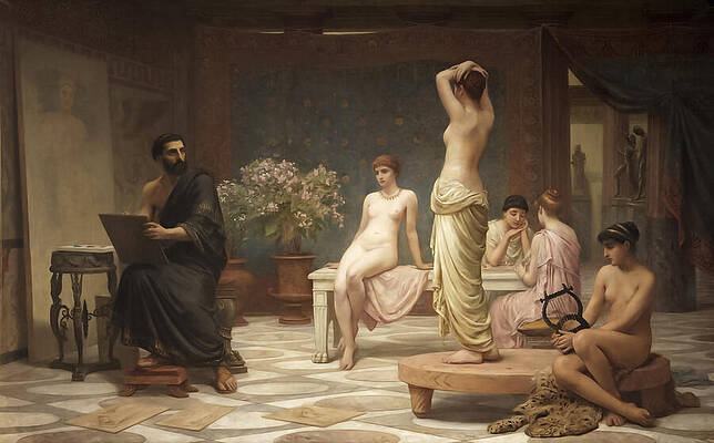 Classical Artist and His Muses Wall Art