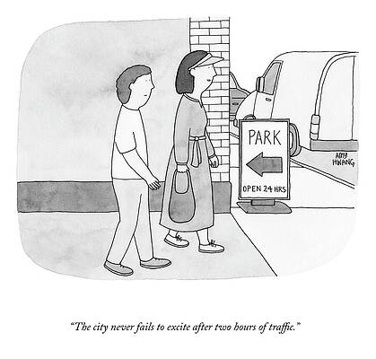 Walking Drawing - The City Never Fails To Excite by Amy Hwang