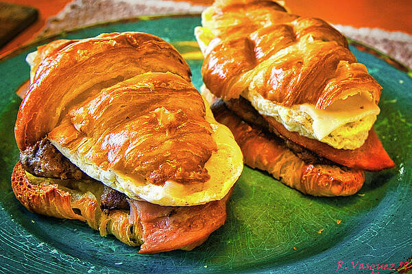 Wall Art featuring the photograph The Classic Croissants. by Rene Vasquez