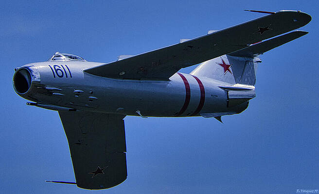 Sky Wall Art featuring the photograph The Classic Mig-17 Flyby by Rene Vasquez