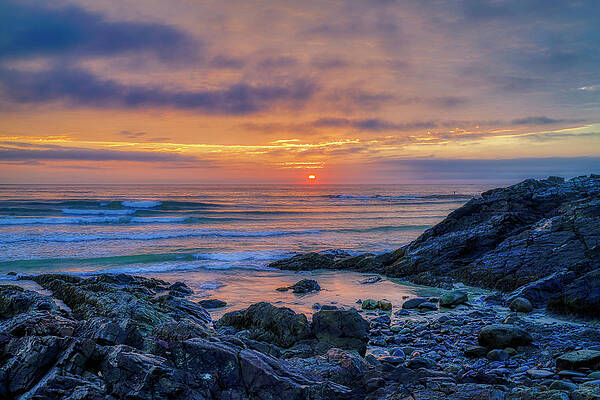 Maine Wall Art featuring the photograph The Cliffs Of Marginal Way by Penny Polakoff