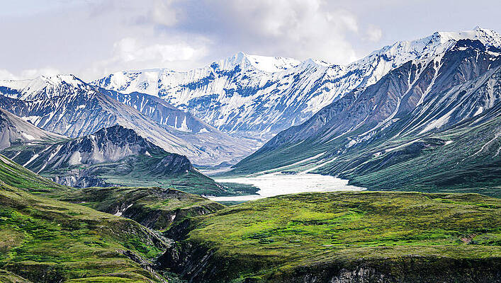 Sky Wall Art featuring the photograph The Cold Light Of Day, Alaska, Denali National Park by Shannon Williams