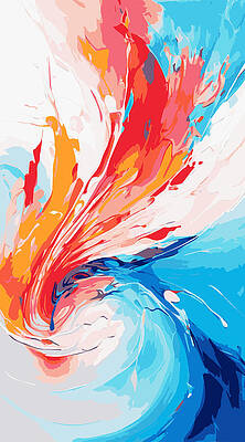 Wall Art featuring the digital art The Colourful Drain Hole by Printed View