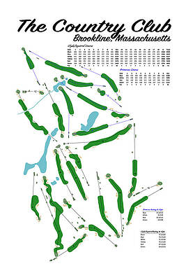 Wall Art featuring the digital art The Country Club by Flop Shot Studio