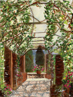 Painting - The Count's Courtyard by Juliette Becker