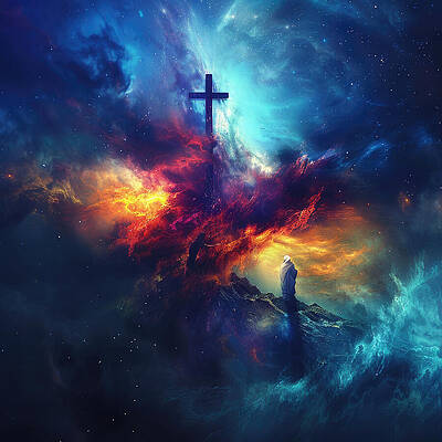 Wall Art featuring the digital art The Cross 1 by Gian Smith