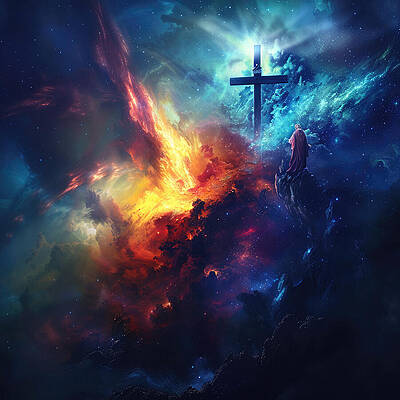 Wall Art featuring the digital art The Cross 2 by Gian Smith