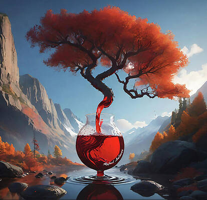 Wall Art featuring the ai art The Essence Of Nature by Rafael Salazar