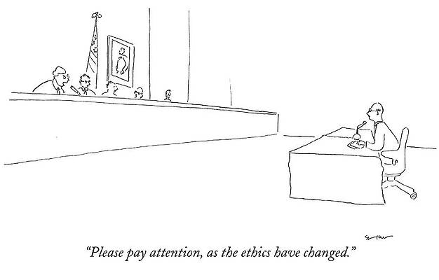 Setting Drawing - The Ethics Have Changed by Michael Shaw