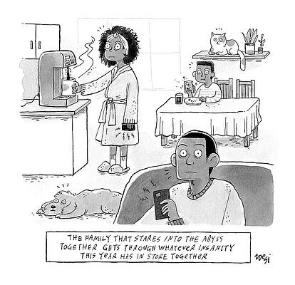 Family in Morning Routine Wall Art