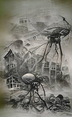 Digital Art - The Fighting Machines by Richard Reeve