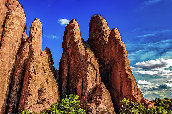 Desert Photograph - The Fins Arches Utah by Tommy Farnsworth