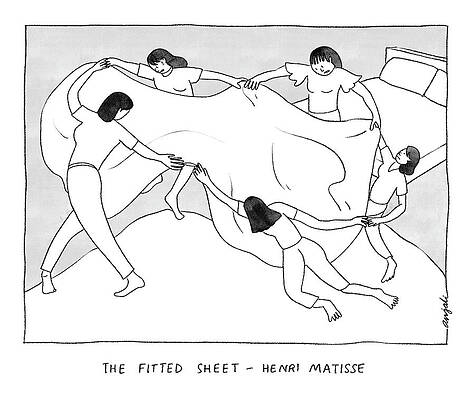 Make Drawing - The Fitted Sheet Henri Matisse by Anjali Chandrashekar