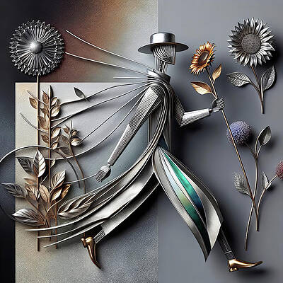 Digital Art - The Flower Bearer by Deb Beausoleil