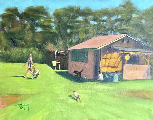 Painting - The Flower Shed by Laura Toth