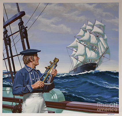 Boat Wall Art featuring the painting The Flying Cloud - Clipper Ship by Ed Vebell