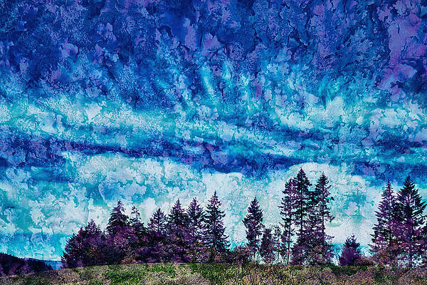 Wall Art featuring the digital art The Foothills Of The Coastal Range by Bruce Block