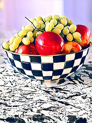 Wall Art featuring the digital art The Fruit Bowl by Juliette Becker