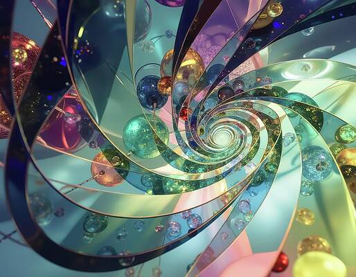 Colorful Digital Art - The Game by Eris And AI