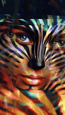 Vibrant Digital Art - The Gaze by David Manlove